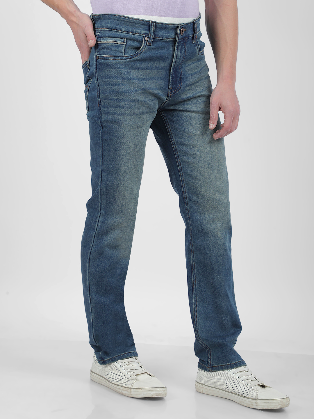 Numero Uno Men Faded Blue Jeans
